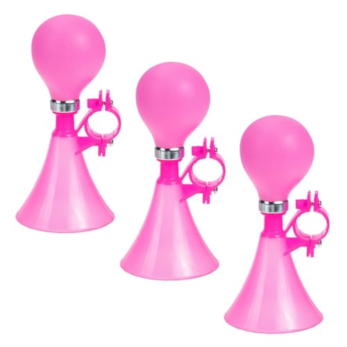 GOOHOCHY 3pcs Decorative Bike Air Horns Manual Squeeze Bugle Horns for Teenagers Loud Sound Accessories for Standard Mountain