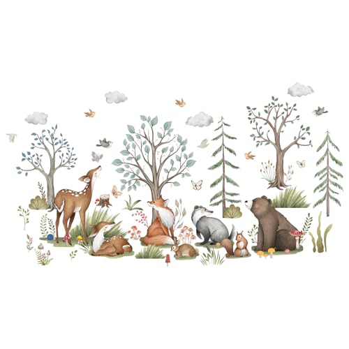 Vinilos decorativos con animales para pared, para cuarto de bebé miniatura 7