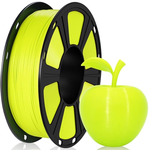 Image of Geeetech PETG Filament 1.75mm, 1 KG (2.2lbs) Spool 3D Filament, High-Toughness, ±0.02mm Accuracy, Neatly Wound & Moistureproof, Non-Clogging Non-Stringing, Fits Most FDM Printers (Apple /Neon Green)