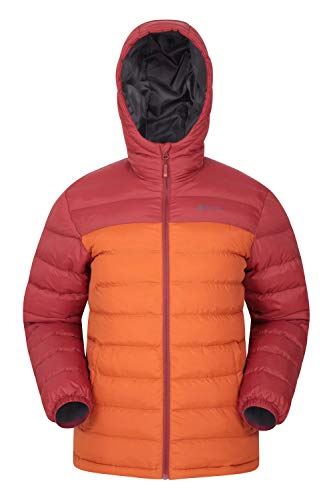 Preisvergleich Produktbild Mountain Warehouse Seasons Herrenjacke - Gefüttert, leicht, wasserbeständige Regenjacke, Mikrofaserfüllung - Ideal für den Winter Gebranntes Orange M