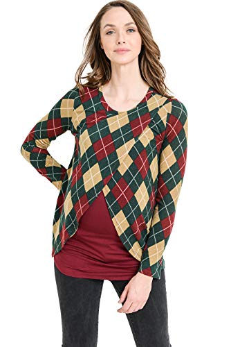 HELLO MIZ Women's Maternity Sweater Nursing Top - Made in USA