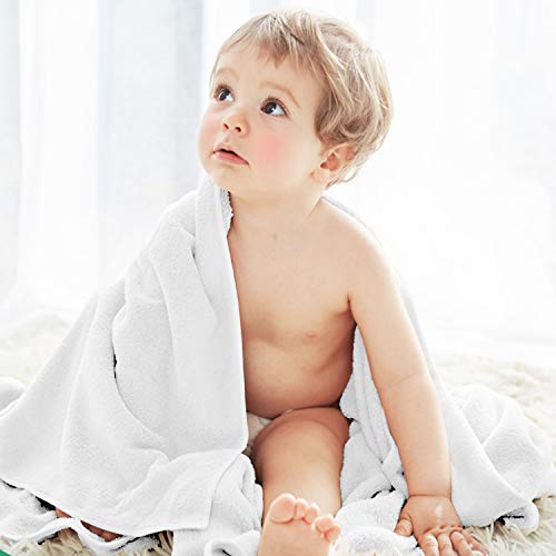 Set Asciugamani Neonato Set 3 Asciugamani Con Cappuccio Per Bambini 80x80 Cm - Velluto Coral Super Assorbente, Unisex Asciugamano Morbido Velluto