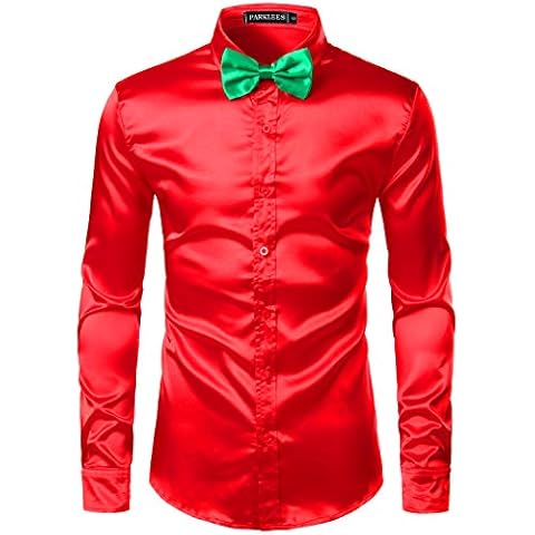Chemise satin PARKLEES rouge Cover