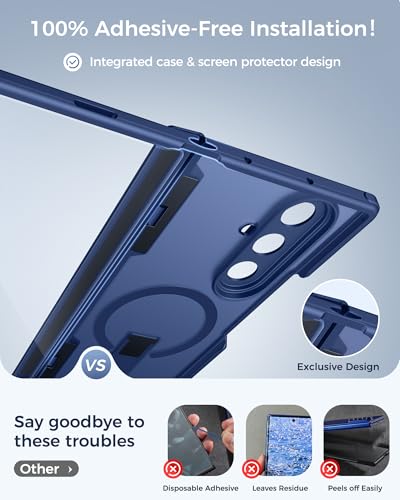 Image of SSLOTSCASE for Samsung Galaxy Z Fold 7 Case, Compatible with MagSafe, Stand & Hinge Protection & Screen Protector, Magnetic Heavy Duty Protective Rugged Full Cover Case for Samsung Z Fold 7 5G, Blue