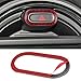 Micro Traders Car Carbon Fibre Interior Warning Light Button Switch Decal Cover Compatible with Mini F55 F56 F57 Red