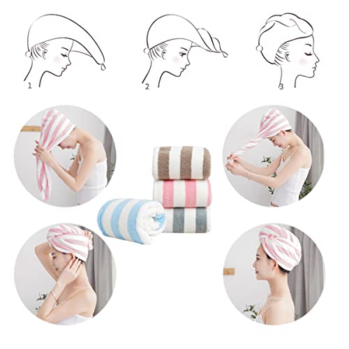 Osuter Asciugamano Turbante per Capelli, 4 Pezzi
