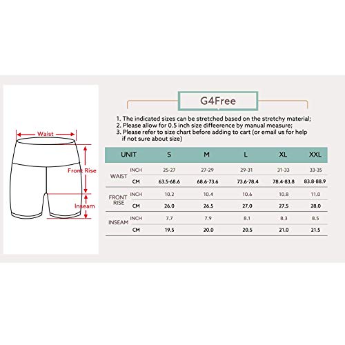 G4Free Womens Biker Yoga Shorts 8 Inch Compression Leggings Running Workout Shorts With Pockets High Waist (Black, Xxl) #TOP5