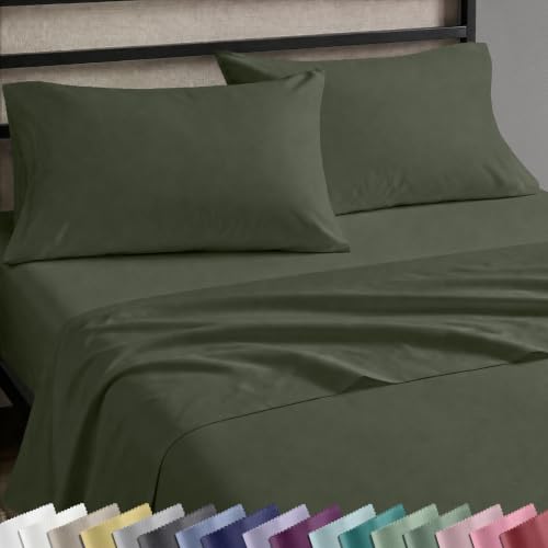 Image of Soft Natural 100% Cotton Sateen Dorm Sheets Twin XL Set, 3 Pc Set