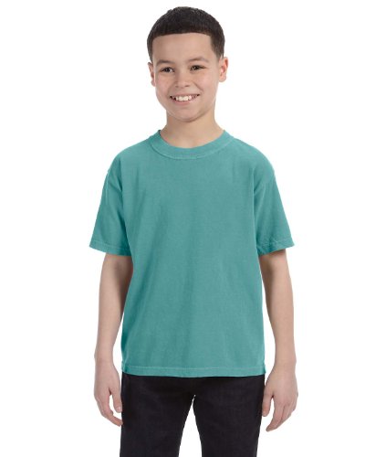 Comfort Colors Big Boy's Ringspun Garment-Dyed T-Shirt, SEAFOAM, M