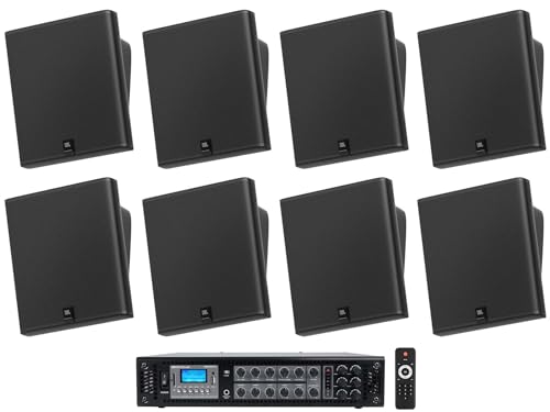 Audiosavings Bundle: (4) Pair JBI SLP12/T-BK Sleek Low-Profile On Wall Mount 3