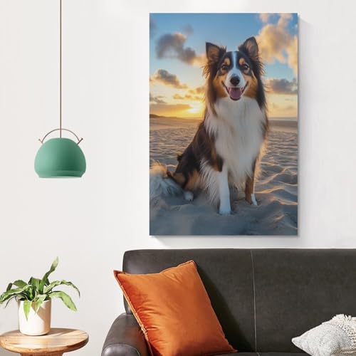 Tableau dogue du tibétain toile grand format pour mur vide - 4