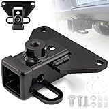 Largoods ジープ JTグラディエーター リア牽引レシーバーヒッチ トレーラーヒッチ メンバー ヒッチ ヒッチ&カバーキット レシーバーヒッチ 角2インチ. (グラディエーターJT 2018-2025)