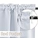 NICETOWN 36 inches Lentgh Curtains for Bathroom - Room Darkening Rod Pocket Small Window Curtains for Cafe Half Drape for Basement/Home Thanksgiving Decor (2 PCs, 29 by 36, Greyish White)