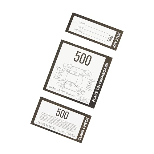 Étiquettes de valet perforées Juvale pour la gestion des parkings de grands hôtels