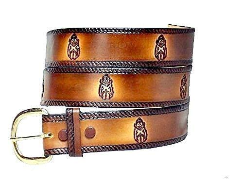 BILLIKEN CHARM MASCOT Saint Louis Royal Order of Jesters UNIVERSITY CUSTOM HANDMADE LEATHER BELT 1 1/2