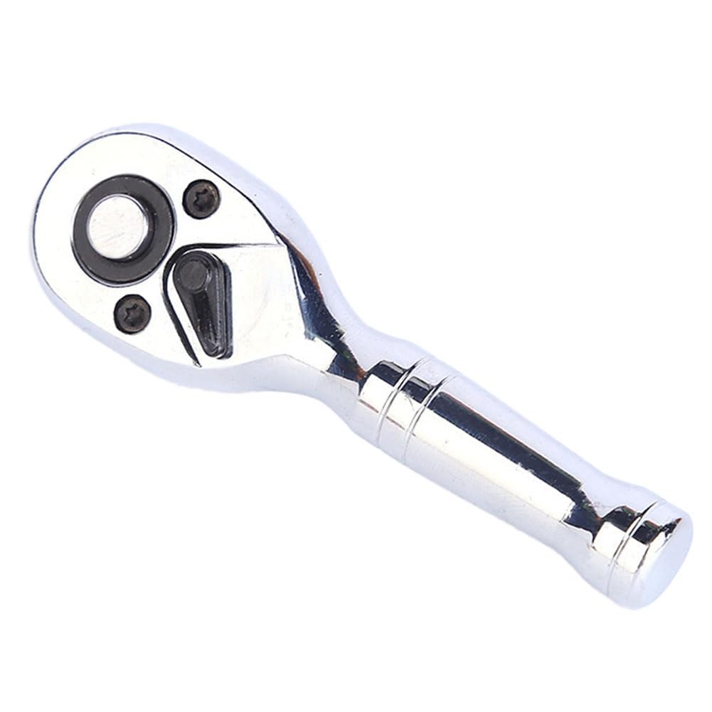 Littimoon Quick Socket Ratchet Wrench Two-Way Short Handle 72 Teeth Spanner Mini Automotive Hand Repair Tools