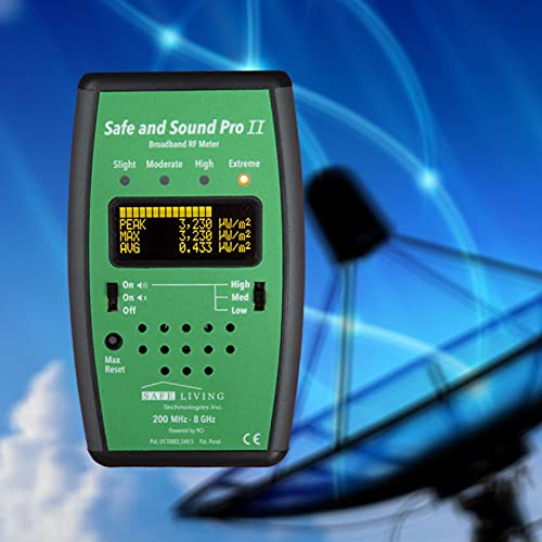 EMF Detector for 3G, 4G, 5G and other Wireless Devices Safe & Sound Pro