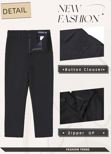 Image of YuanLu Boys Suit Homecoming Dresses for Kids Ring Bearer Outfit Suits Tuxedo Formal Vest and Pants Suit Set