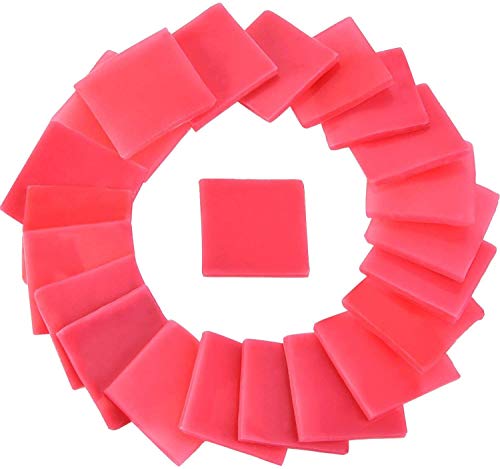 Colle pour peinture au diamant,Colle à broder diamant, 50 pièces 2 x 2 cm diamant peinture colle argile bricolage point de croix peinture argile, rouge Cover