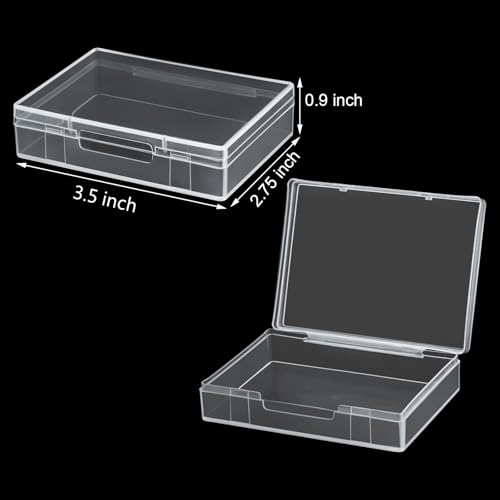 Tebery 24 Pack Blank Playing Card Case Clear Card Deck Box Snaps Closed, Empty Plastic Storage Box C