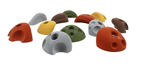 12 Medium Divot Jugs | Bolt-on Rock Climbing Holds | Earth Tones