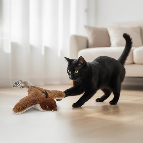 Evite el estrés felino con el juguete de peluche para gatos BOSREROY 3