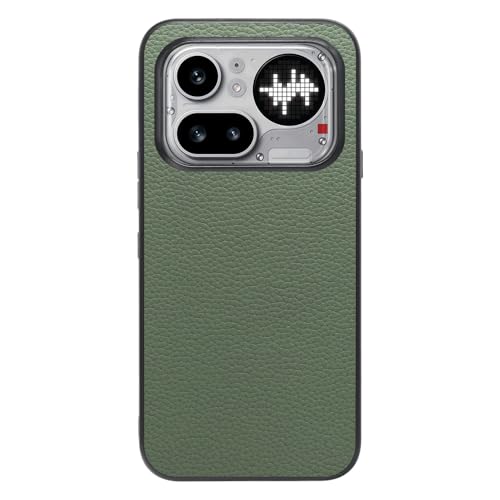 LOOF LUXURY-SHELL �{�v ���U�[ �X�}�z�P�[�X for Nothing Phone (4a) Pro �p �P�[�X �J�o�[ �X�g���b�v�z�[�� �V���v�� �ϏՌ� ���^ �y�� leather [�_���O���[��]