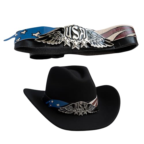 Gamboa Hat Bands for Cowboy Hats Western Accesories Men Hat Belt Band (Hat Not Included)