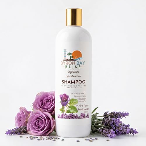 Violet Rose & French Lavender Shampoo 500ml | Vegan & Cruelty-Free | Paraben-Free & Sulfate-Free | Hydrating, Nourishing Formula for Soft, Smooth Hair | Suitable for All Hair Types | Aromatherapy-Inspired Floral Fragrance