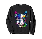 acquerello boston terrier cane per uomo donna bambini felpa