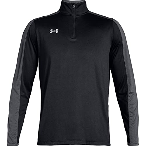 Camiseta Under Armour hombre negra deportiva con cremallera 1/4 manga larga M
