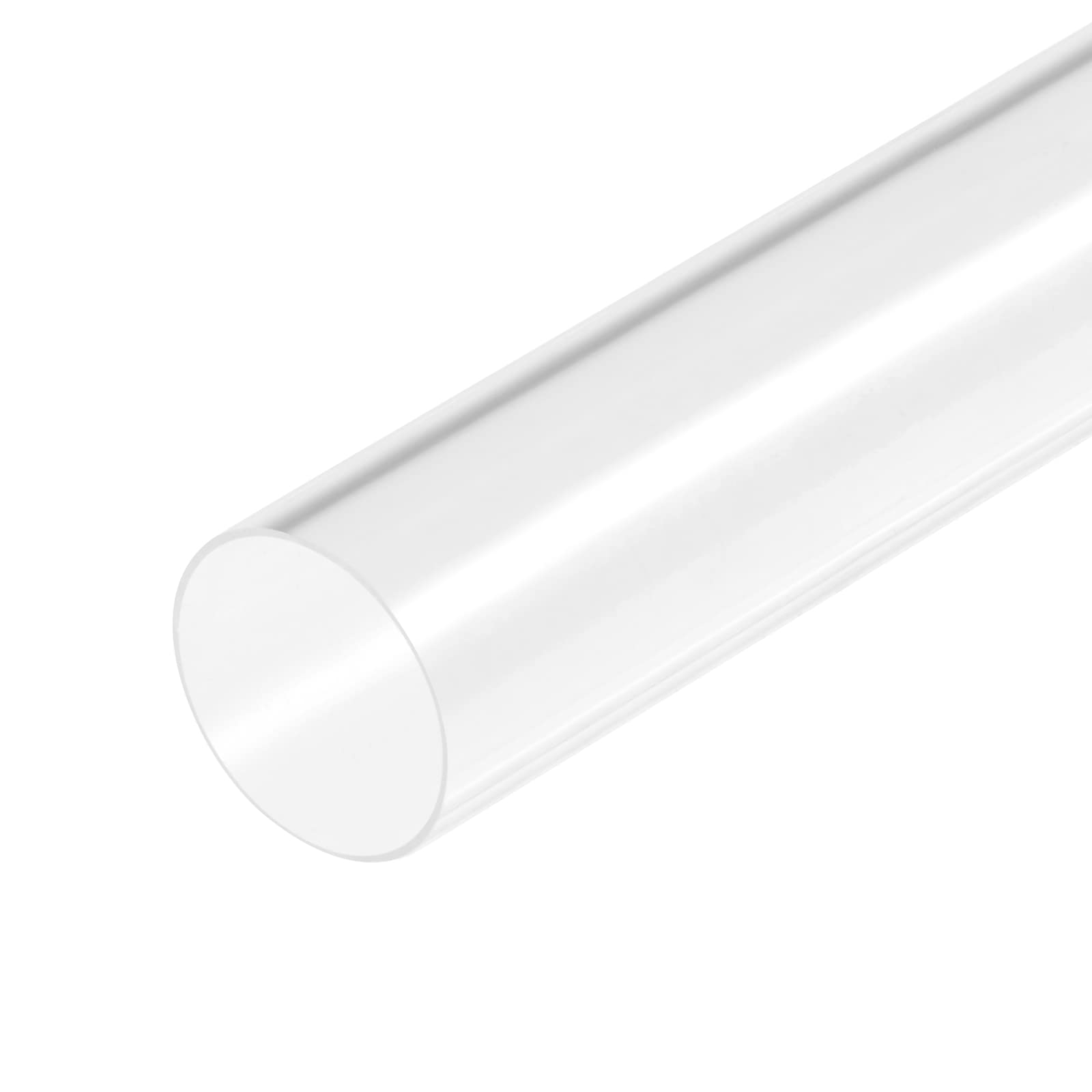 sourcing map PVC Transparent Rohr, Innendurchmesser 56mm Durchmesser 60mm LÄNGE 450mm Acryl Kunststoffrohr für Lampenbau, Stehlampen, Möbel