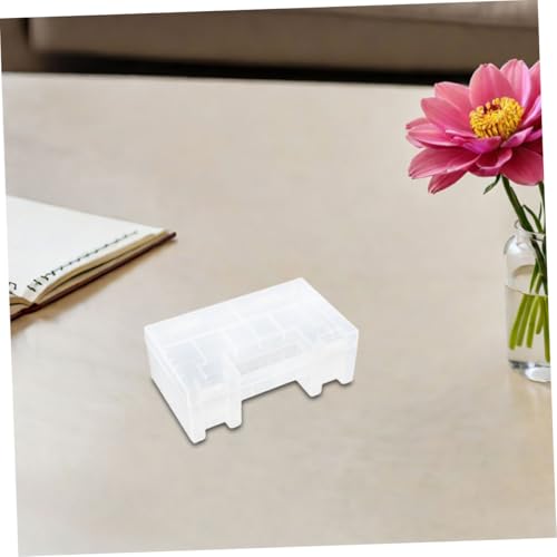 2 Pezzi Organizer Batterie Contenitore Impilabile plastica Trasparente con Finestra Antipolvere e Custodia Leggera per Aa Aaa e Capacità Aa e Aaa