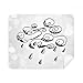 Cloudy Rainy Hand Painted Pattern Cleaning Cloth Screen Cleaner 2pcs Suede Fabric