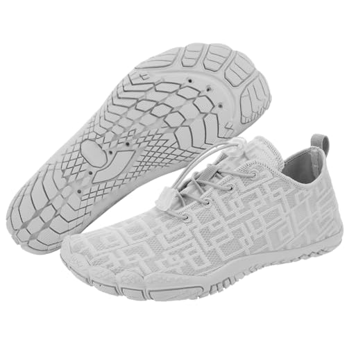 Image of Orgone Hike Footwear Barefoot Shoes Womens Mens, Pro Shoes Women Men Barefoot Hike Shoes Travel Shoes, Healthy & Non-Slip Breathable Barefoot Shoes, Light Grey A38