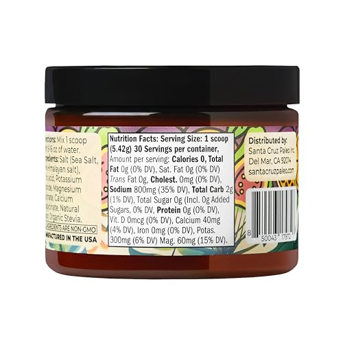 Image of Santa Cruz Paleo Electrolyte Powder, P.O.G. Flavor (Passionfruit Orange Guava), Sugar Free Hydration Mix with Himalayan Pink & Sea Salt, Magnesium, Potassium, Stevia, 30 Servings