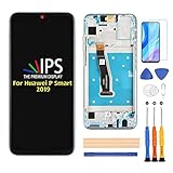 Compatible with Huawei P Smart 2019 LCD Display Screen Replacement,for P Smart 2019 Pot-LX3 LX1 LX1AF LX1RUA LX2J Display LCD Panel Repair Parts Kit,with Tempered Glass+Tools (Black with Frame)