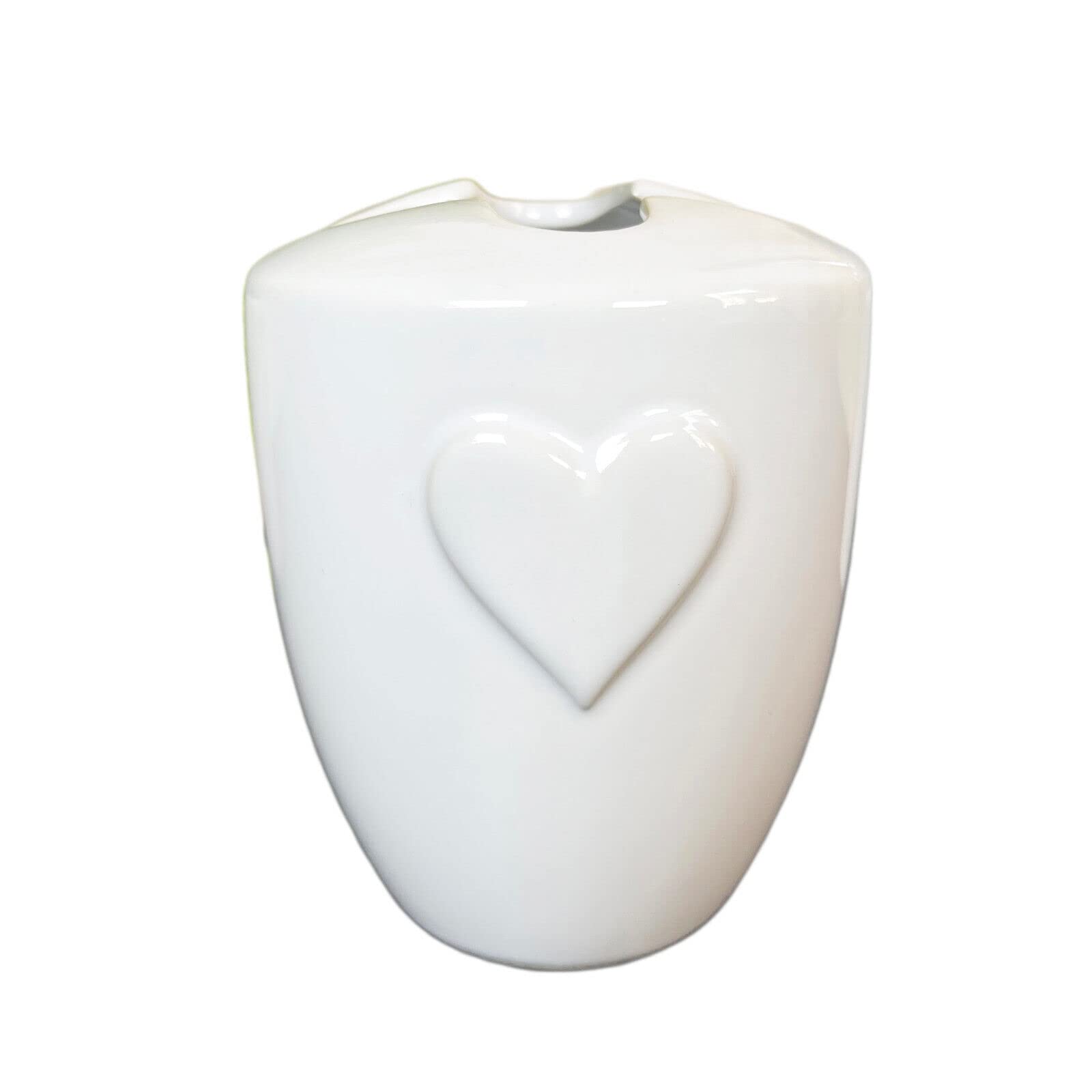 Ceramic Bathroom Set White Heart Soap Dispenser Dish Tumbler Toothbrush Toilet Brush (Toothbrush Holder)