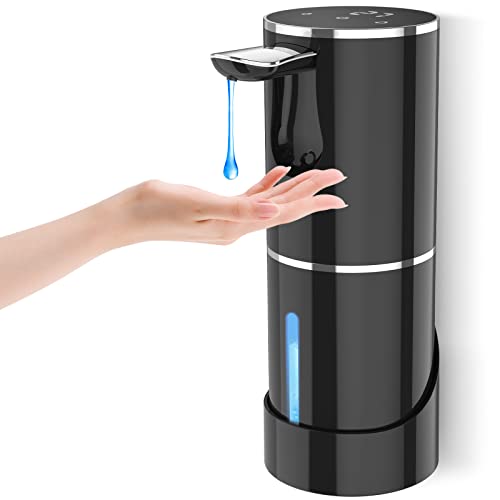 Automatic Liquid Soap Dispenser, 15.6Oz Touchless Rechargeable Hand Soap Dispenser With 5 Adjustable Soap Volume, Electric Hand Sanitizer Dispenser Pump For Kitchen Bathroom Wall No Drilling (Black) #TOP4