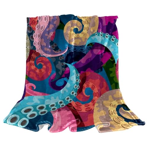 Couverture polaire pieuvre pour cocooning sur canapé et lit - 2