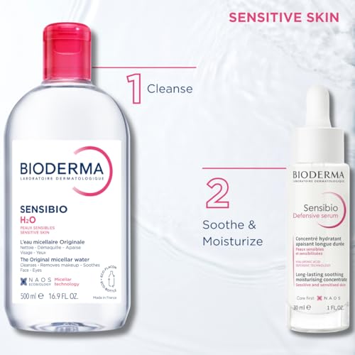 Image of Bioderma - Sensibio - H2O Micellar Water - Makeup Remover Cleanser - Face Cleanser for Sensitive Skin