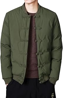 CJQJPNZ Traditional Chinese Dress Men's Heavy Cotton Baseball Jacket Pilot Jacket Winter Heavy Vintage Cotton Jacket