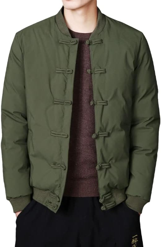 CJQJPNZ Traditional Chinese Dress Men's Heavy Cotton Baseball Jacket Pilot Jacket Winter Heavy Vintage Cotton Jacket