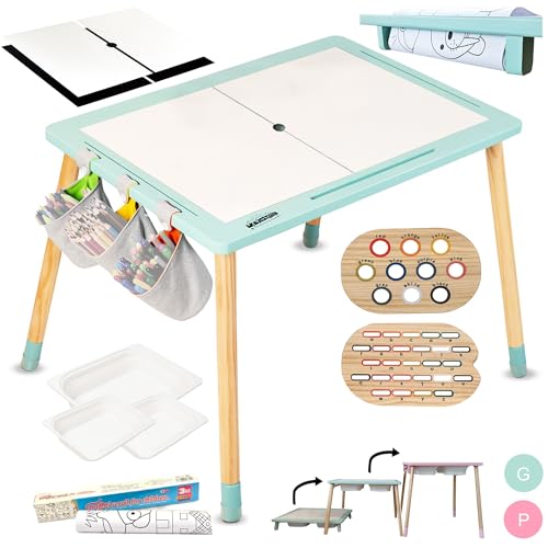 Sensory Table for Toddlers 1 Paper roll holder 3 Storage bins 3 Storage cloth bags 2 inserts 2 Whiteboard 2 Chalkboard 1 Graffiti scroll. Toddler Sensory Table. Sensory bin table. Kids sensory table