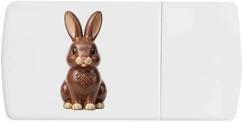 Azeeda 'Chocolate Easter Bunny' Pill Box with Tablet Splitter (PI00041677)