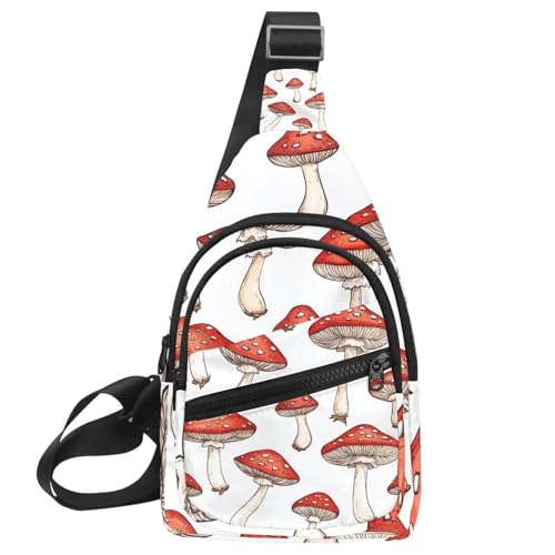 Bolsa cruzada Psychedelic Mushrooms, riñonera ligera de viaje y deporte, 2 uds