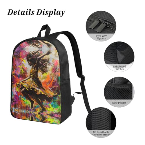 Sac à dos imprimé danse avec boîte à déjeuner et trousse
