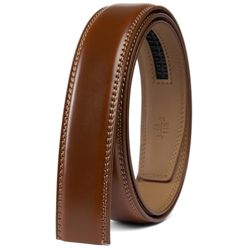 Image of Founders & C Mens Leather Ratchet Belt Strap Only 1 3 /8 inch Without Buckle,Replacement Strap Suitable for 40MM Slide Buckle