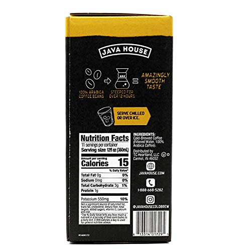 Java House Cold Brew Coffee On Tap, Colombian Black (1 Gallon / 128 Fluid Ounce Box) Single Origin, Not a Concentrate, No Sugar, Ready to Drink Liquid, .1 Pack