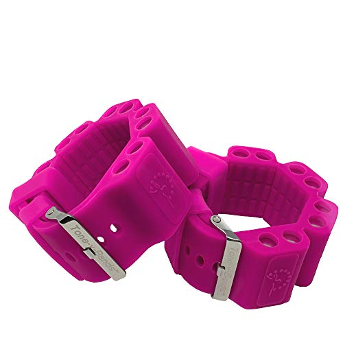 Tone-y-Bands Silicone Wrist Weights, Pink, ½ Pound each Band, 2 per Set